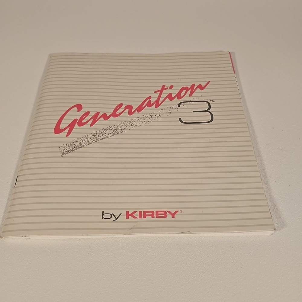 Kirby Generation 3 G3 Vacuum Cleaner and Shampooer Owner Manual